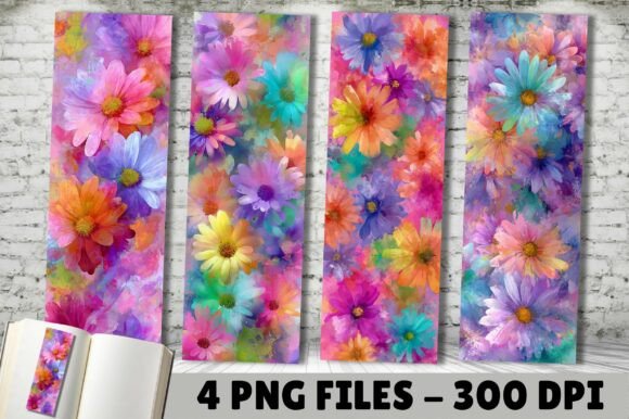 Abstract Watercolor Floral Bookmark: A Designer's Creative Asset