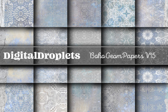 Boho Geom Papers Vol. 15: Versatile Textured Backgrounds