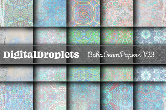Boho Geom Papers Vol. 23: Elevate Your Creative Projects