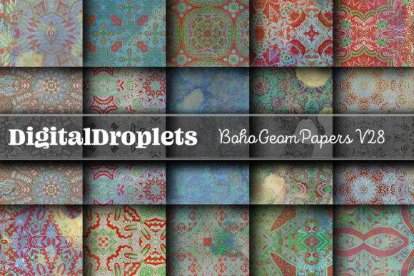 Boho Geom Papers Vol. 28: A Designer's Textured Toolkit