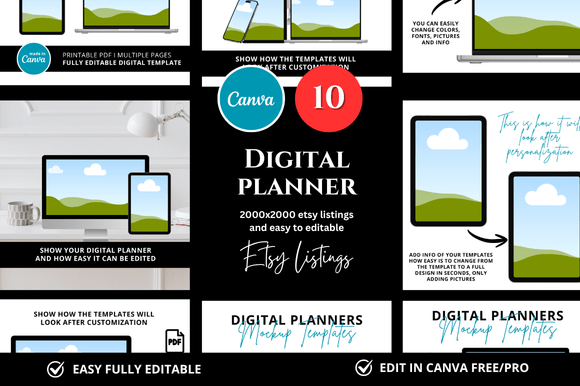 Elevate Your Etsy Shop with Professional Digital Planner Mockups