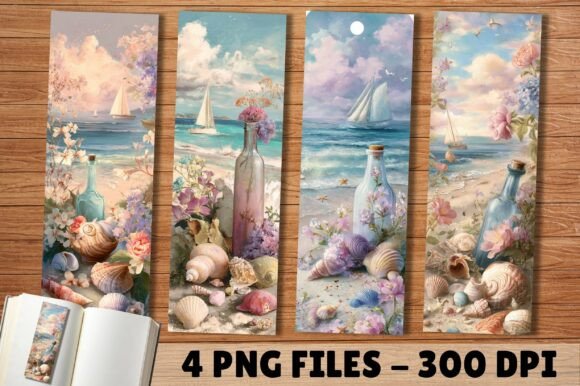 Floral Beach Sailboat Bottle Bookmark: A Designer's Guide