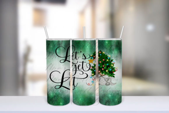 Let's Get Lit Gnome Christmas Tumbler Design