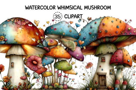 Watercolor Whimsical Mushroom Clipart: A Designer's Guide